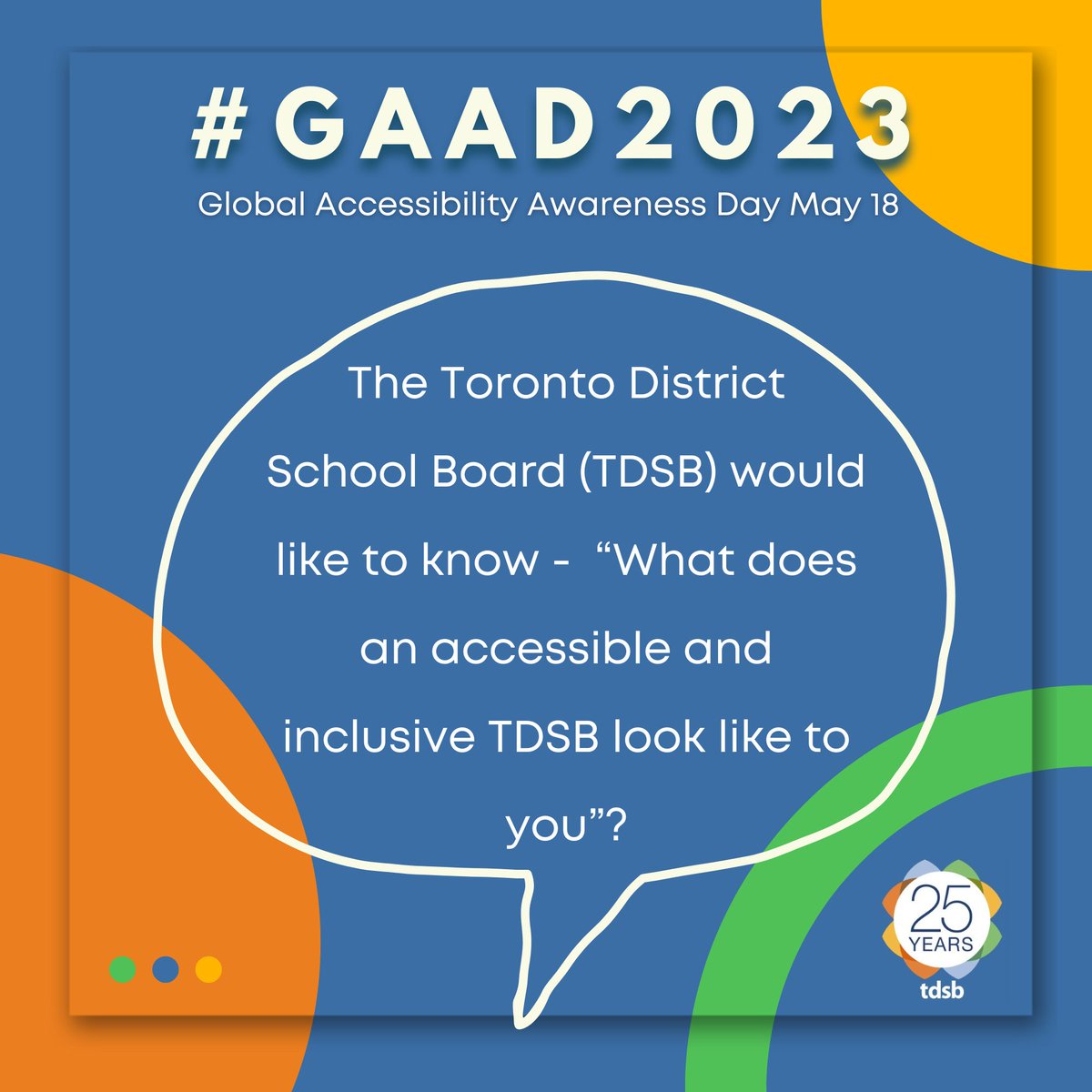 TDSB_AccessAb's tweet photo. The Toronto District School Board (TDSB) would like to know - "What does an accessible and inclusive TDSB look like to you"? https://t.co/12c4z2spSx