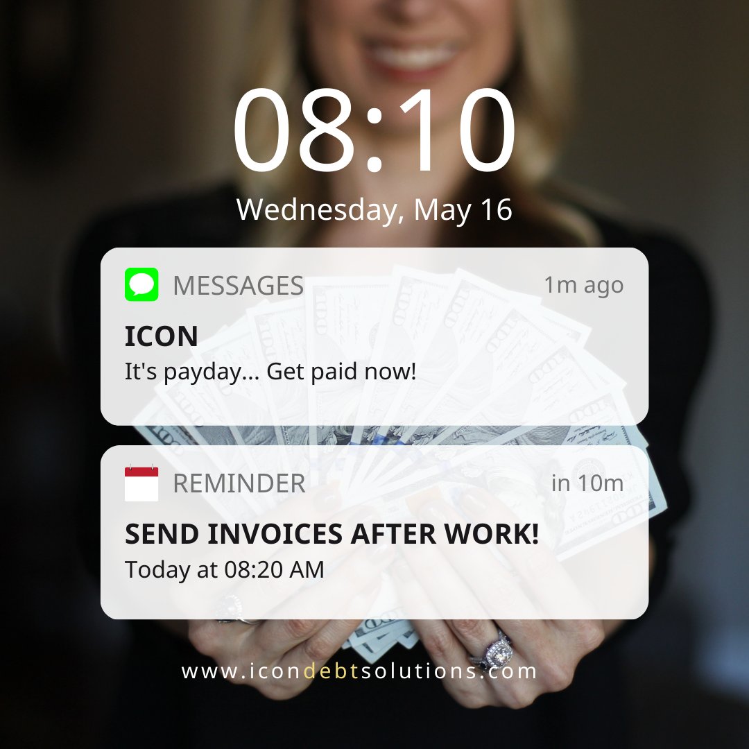 Get paid when you said the invoices! Send them immediately after the job is done.

#surreybcbusiness #moneyrecovery #invoicecollections #getpaid #iconrecoverysolutions #teamicon #builderslien #smallbusiness #moneycollection #topcollectionagency