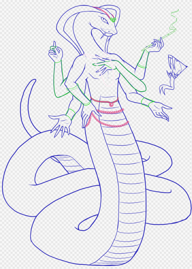 _Panphae_'s tweet photo. the Baizhu banner for #GenshinImapact made me design a non-fandom snake god so here's his forms? 
it's a #WIP though because I never finish anything https://t.co/Qtq3FoQ0w1