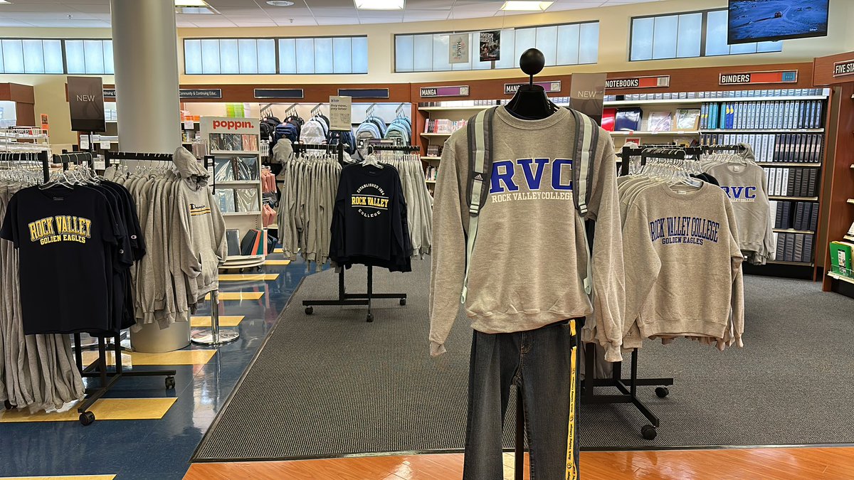 RVCBookstore's tweet image. Looking forward to seeing you all this week to check in your rental books.  Check out the new clothes too!  @rvcgoldeneagles @RVC_Athletics