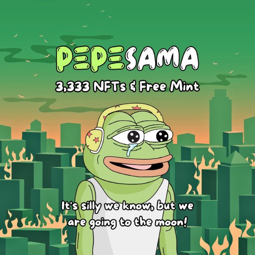 🎁 WL GIVEAWAY 🎁

10 WL spots for PepeSama FREE MINT!

To Enter: 
1. Like &amp; RT
2. Follow <a href="/PepeSamaNFT/">PepeSama</a> 

Ends in 48 hours

#NFTCommunity #WLGiveaway