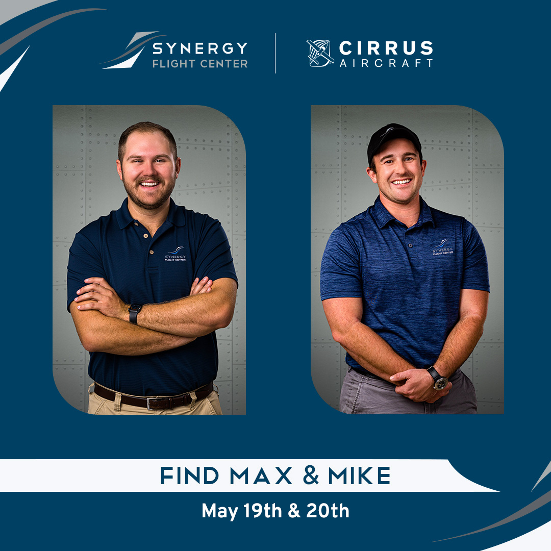 SynergyFBO's tweet photo. If you've been wanting to talk to someone about earning your private pilots license, and will be in the Wheeling area this weekend, keep an eye out for Mike and Max in the @Cirrus_Aircraft tent on May 19th and 20th at the US Aircraft Expo at @PWKChiexec . Enjoy the Expo! https://t.co/vz4Cr0NWDQ