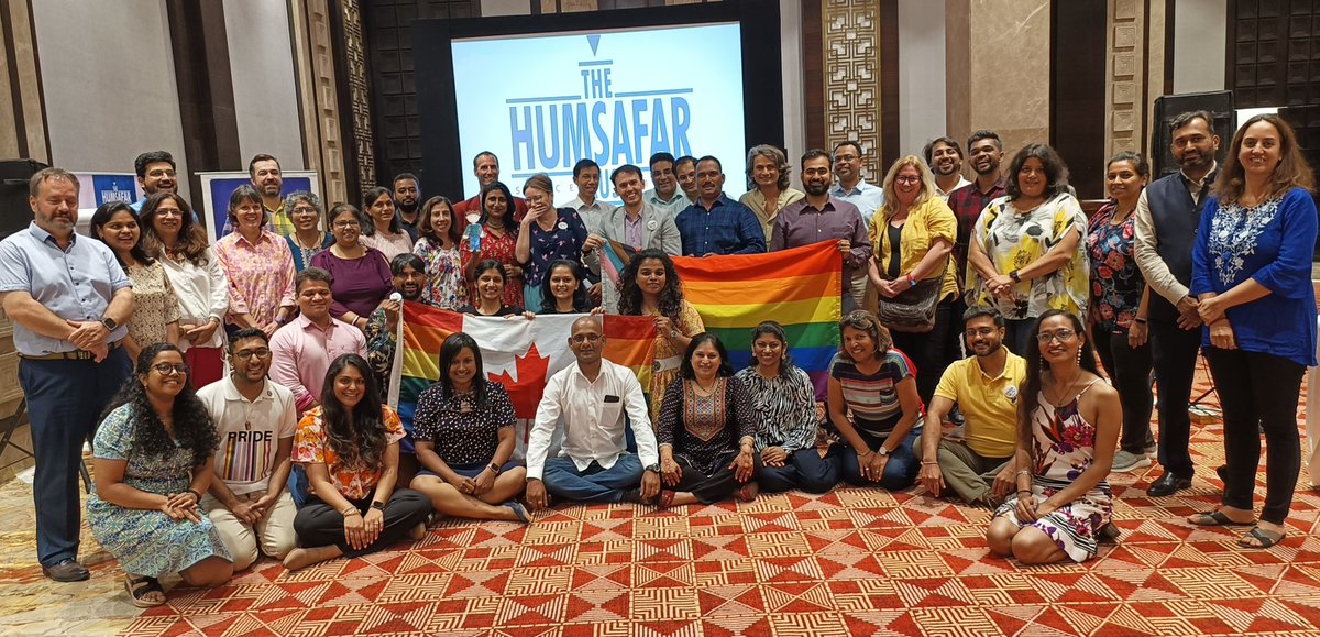 DiedrahKelly's tweet photo. Team 🇨🇦🇮🇳 in #Mumbai had a very energising &amp; informative gamified version of a gender sensitization workshop today w. @HumsafarTrust 🏳️‍🌈🏳️‍⚧️

We stand in solidarity
against discrimination or violence towards those who identify as #LGBTQIA+ as we mark #IDAHOBIT. https://t.co/KheQHY4abT