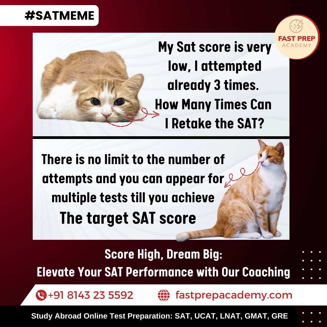 fastprepacademy's tweet photo. Do Reach out for CAT - Concepts , Application &amp; Testing ! 

#sat  #memes #satmemes #reality #studyabroad #fastprepacademy  #cat https://t.co/IOrRqJ0jm7