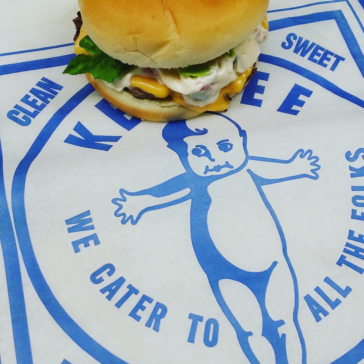 downtownlansing's tweet photo. It’s a true #LoveLansing kind of day celebrating #517Day! Looking for ways to celebrate? Why not try lunch at @kewpeelansing and order their $5.17 burger and chips lunch deal. #SupportLansing https://t.co/Kz9H9VItnp