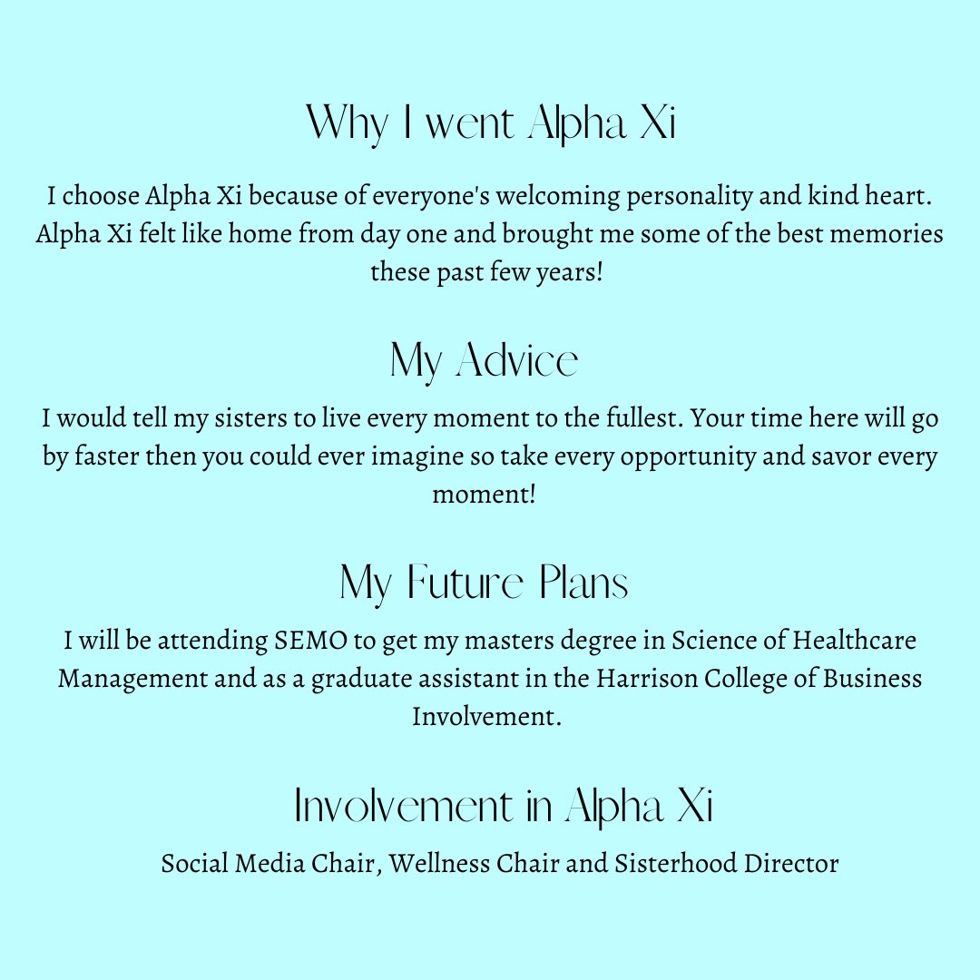 SENIOR SPOTLIGHT!🪩

We can’t wait to watch you follow your dreams! We love you kennedy💕

#axidsemo #alphaxidelta #realizeyourpotential