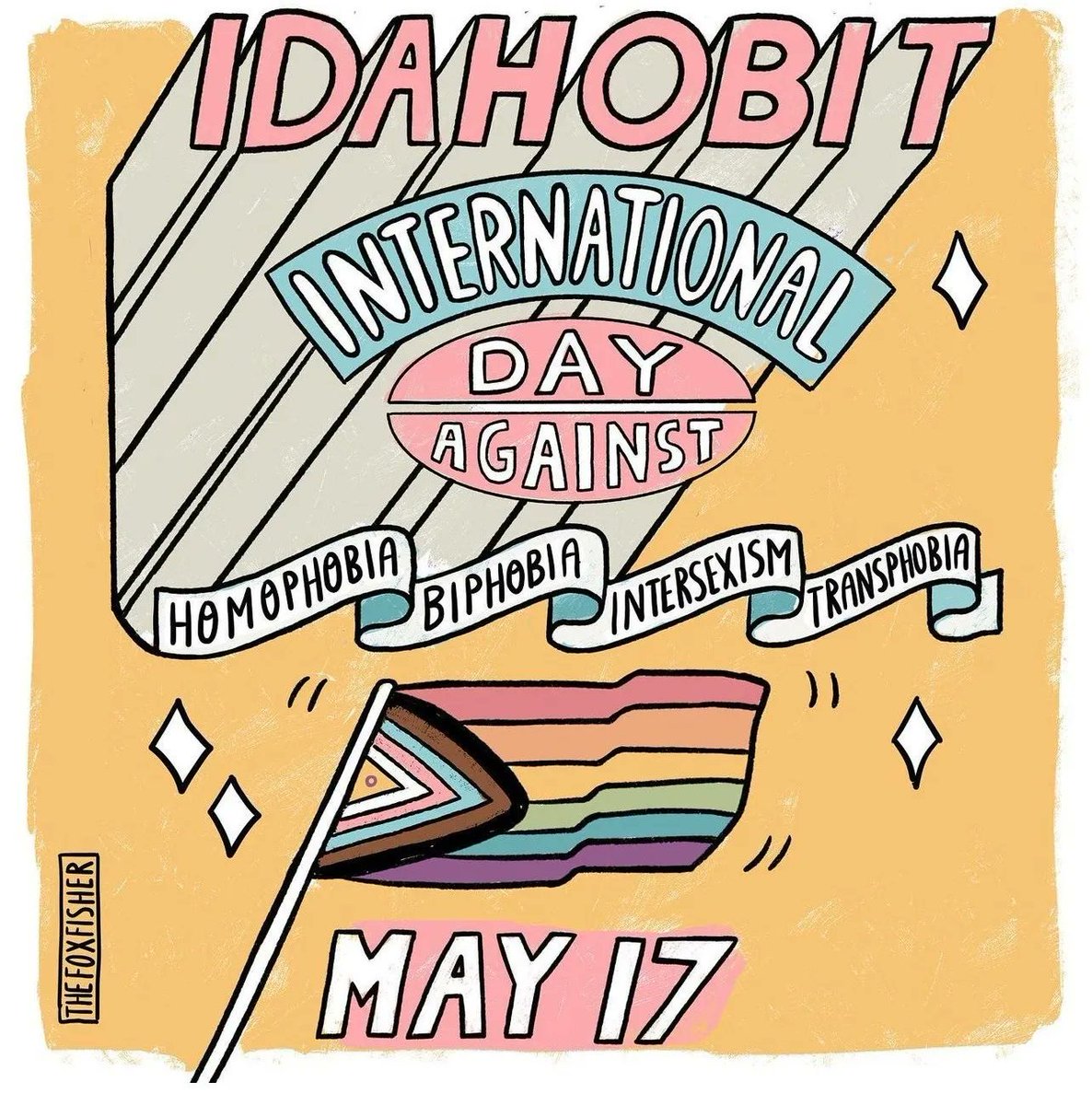 Today and everyday, PPT celebrates 2SLGBTQIA+ youth! Join us in demanding the end to homophobia, biphobia, intersexism and transphobia on #IDAHOBIT2023! 🏳️‍🌈❤️ 🏳️‍⚧️ . 🎨 : @thefoxfisher