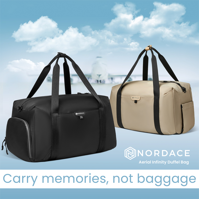 nordace's tweet photo. ✈️ Adventure awaits with this extraordinary duffel bag! Its travel-inspired motifs evoke a sense of wanderlust that is simply irresistible. Every time I carry it, I feel a surge of joy and anticipation for the places I'll explore. It's a traveler's paradise! 🌴