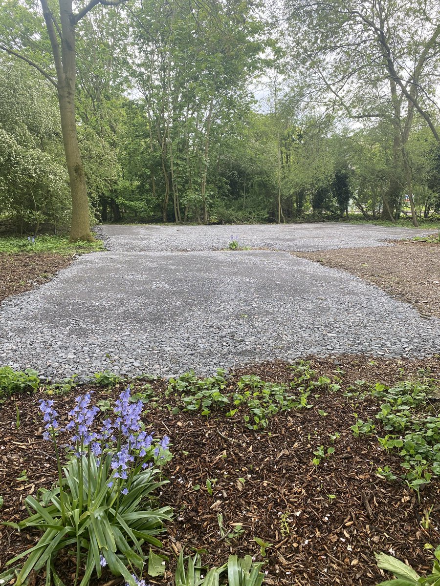 Update: Our spinney looks so inviting this time of the year. The fence is installed and looks really good, thanks to the guys from De-Fence Landscaping in Northampton. Also the ground is prepared for the playground equipment and the log cabin. #spinneyproject #kingspark