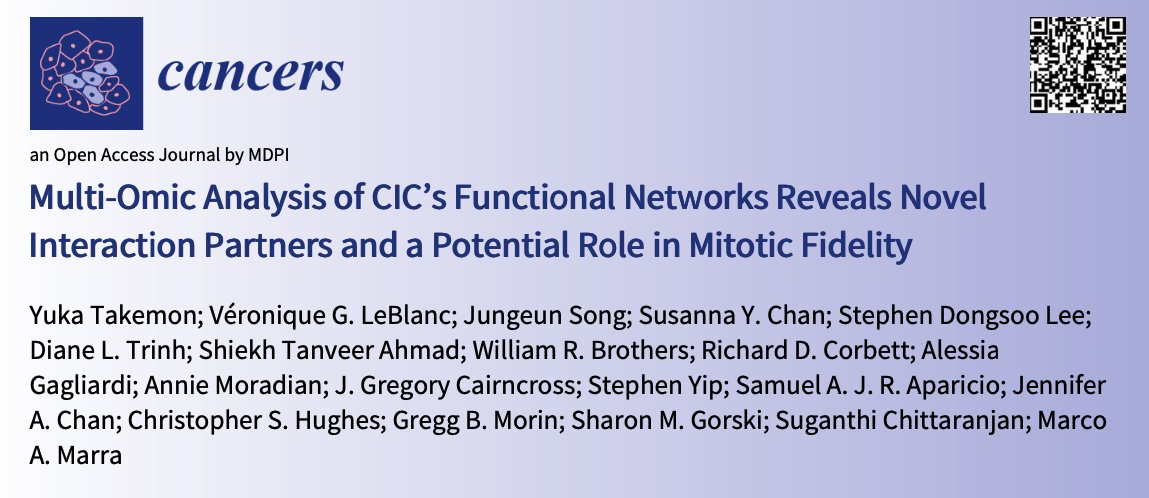 YukaTakemon's tweet photo. 🧬Excited to share our work on the Multi-Omic Analysis of CIC’s Functional Networks! 

This work from @mmarra0630's group was co-led by @nique_leb and myself and was supported by many 🇨🇦 colleagues @BCCancer_GSC @BCCancer @Charb_Cancer 

👉https://t.co/GP0tAoSTeS @MDPIOpenAccess https://t.co/cYDIy2Vo0g