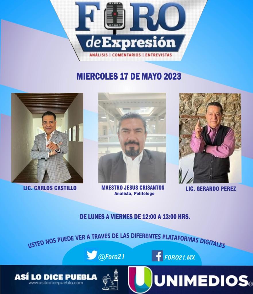 expresion_2's tweet photo. #miercoles en #forodeexpresión
El Analista y Politólogo @JESUSCRISANTOS4 compartiendo la mesa con @castillo_rosas y @GerardoPGarcia
Acompáñanos en punto de las 12:00 hs
#FacebooLive https://t.co/JgxCOMnzhN
@UNIMEDIOSMX
@pueblapreciosa https://t.co/XpnF9aIiGC