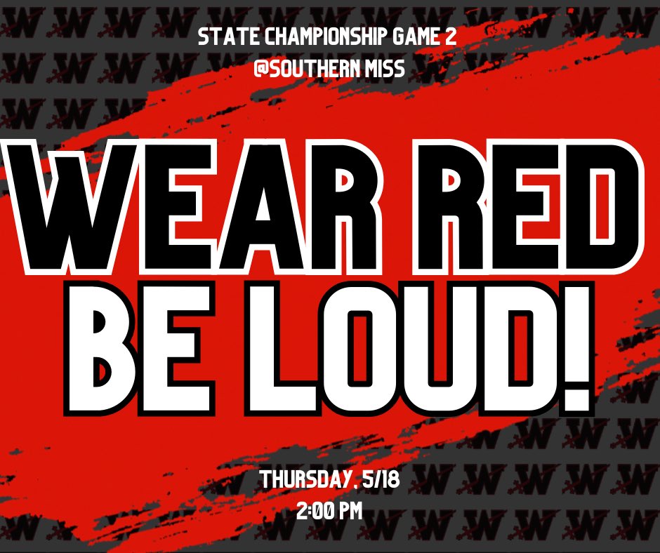 WLsoftball1's tweet photo. Lady Knight fans, pack the stands in Hattiesburg tomorrow in your RED! Be there and be loud! 

#WLSoftball #TEAM #uKnighted https://t.co/zySimtQytp