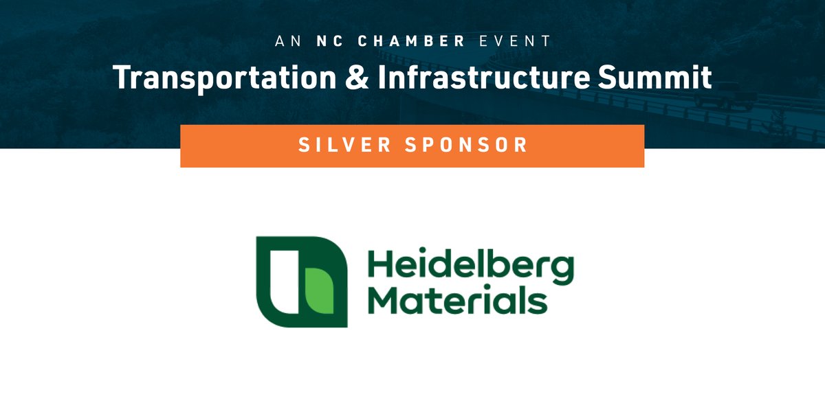 NCChamber's tweet photo. Thank you, @hd_materials, for your silver sponsorship of our 2023 Transportation &amp; Infrastructure Summit, and for over 150 years of contributions to progress. #MovingNCForward https://t.co/8AMLNXlZFz