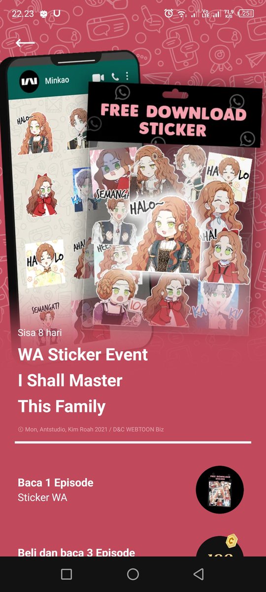 RENGGADWI5's tweet photo. Jgn lupa baca i shall master this family di Kakaowebtoon ya, lagi bagi-bagi sticker wa lucu Tia and Perez loh https://t.co/JFH0EPuJYU