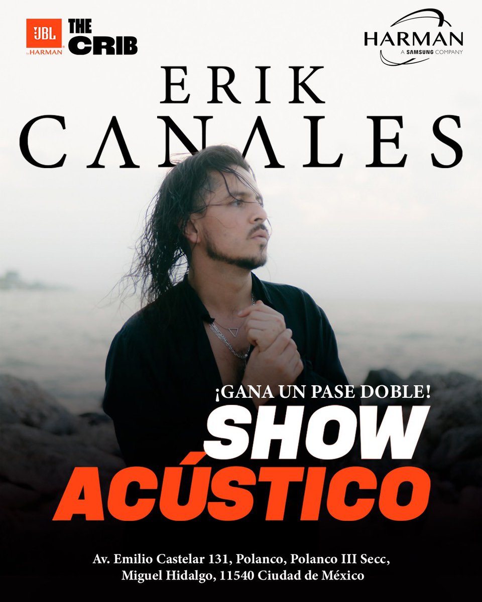 Hermanes, @jbl_mx y @harmanpromxyca los invitan a un acústico que estaré dando este próximo jueves 25 de mayo a las 11:00 a.m. en #TheCrib. 

Solo serán 5 ganadores los cuales podrán asistir a este evento, junto con un acompañante. 💥

El acceso al evento es solo con invitación,