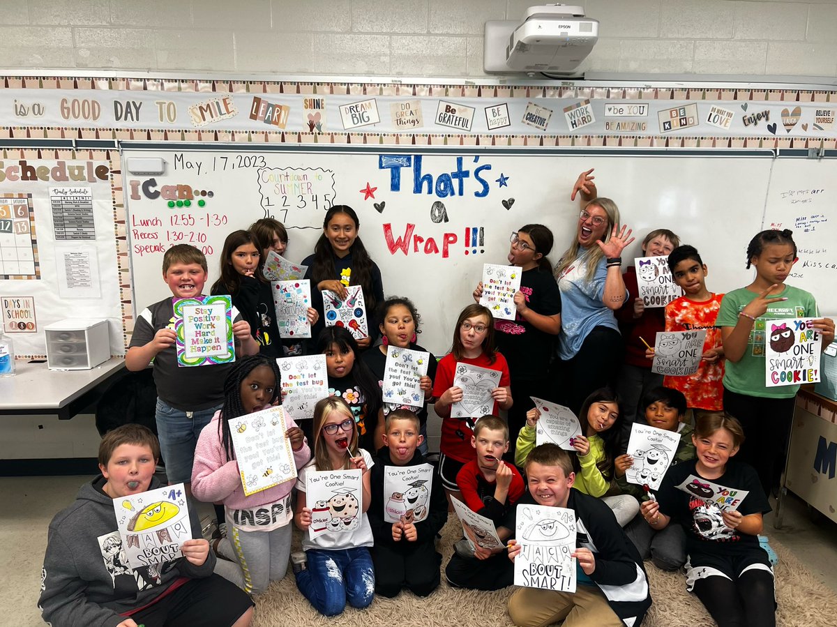 And…that’s a wrap on State Testing!!! I am so proud of how hard these students worked on all of their test. I have the brightest 4th graders ⭐️ #OES <a href="/RitziChris/">Chris Ritzi</a> <a href="/Boone_County/">Boone County Schools</a>