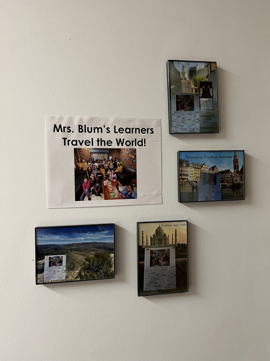 The beginning of a beautiful project! A mom travels around the world for her work and takes Mrs. Blum’s class with her! Think Flat Stanley but with an entire class! @anesmustangs @wieduwmg @MarkMustangs @ibpyp #internationalmindedness #flatclass #worldtravelers @PWCSNews