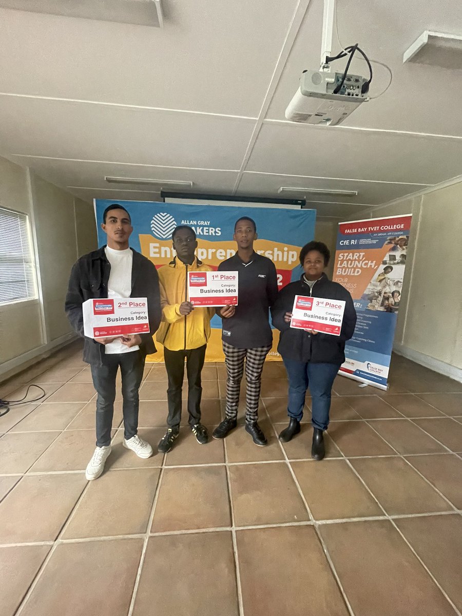 Let’s congratulate our winners in today’s internal rounds of the Allan Gray Makers Entrepreneurship Inter-College 2023. 

Category1: Tech Business. 
Category2: Business Idea.
Category3: General Business. 

#Intercollege2023 #studentpreneur #TVETIntercollege #FBCMyDreamMyCollege