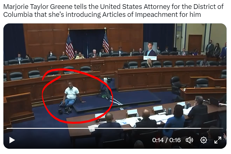 PA_PandaBear's tweet photo. .@Acyn  My dude's body language here, after listening to MTG talk is pretty reflective of everyone else having to listen to her nonsense. https://t.co/ahHvxgCsNq