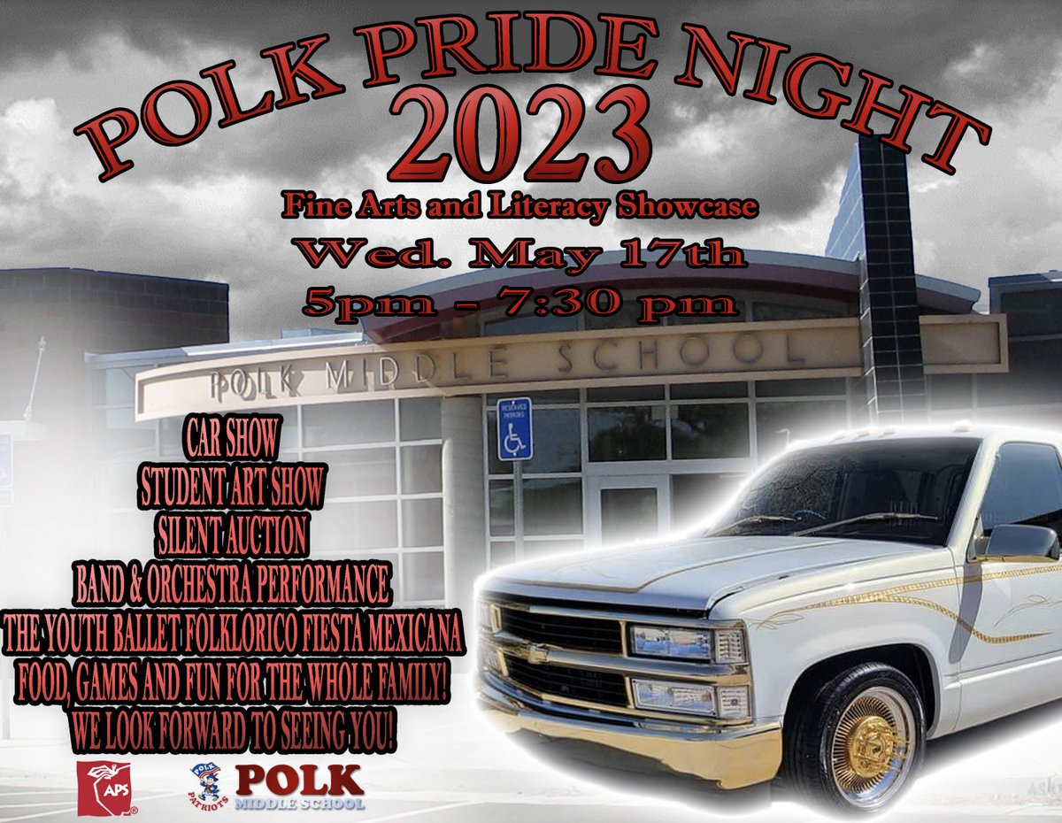 Please join us TONIGHT from 5-7:30 for the 2nd annual POLK PRIDE NIGHT! Bring your families and friends -- you definitely don't want to miss out!