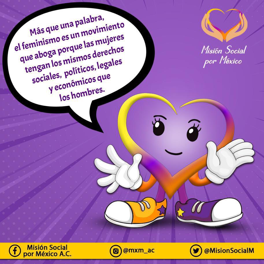 En Misión Social por México A.C. generamos acciones en beneficio de la igualdad de género 💜

#RompamosEstereotipos juntos podemos hacer un país más justo e igualitario.

#MxM #SomosElCorazónDeToluca #ConstructoresDePaz