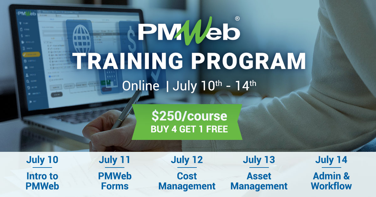 Sharpen your PMWeb skills remotely with a week of online training taught by PMWeb professionals. No travel or hotel needed. Register now for a particular day or attend the full week and save 20%. pmweb.com/resources/trai…