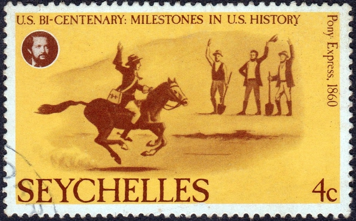 Riding through history at breakneck speed, the Pony Express, although short-lived, became part of the lore of the American West, and Philatelic history.
#stamps #philately 
#USA #PonyExpress