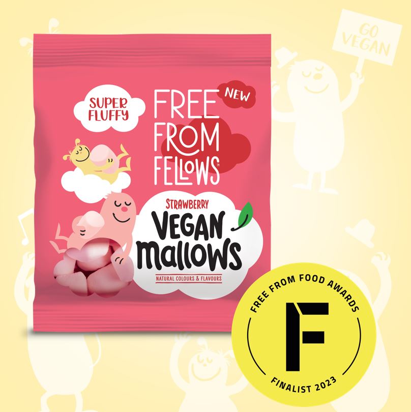 Free From Fellows have been short listed for the Free From Food Awards 2023. #numberoneveganmarshmallows #bestsellingveganmarshmallows #vegan #vegansweets #sweets #whatveganseat #freefromfellows #freefromfellowsmallows #veganmarshmallows #freefrom #freefromfoodawards #fffa