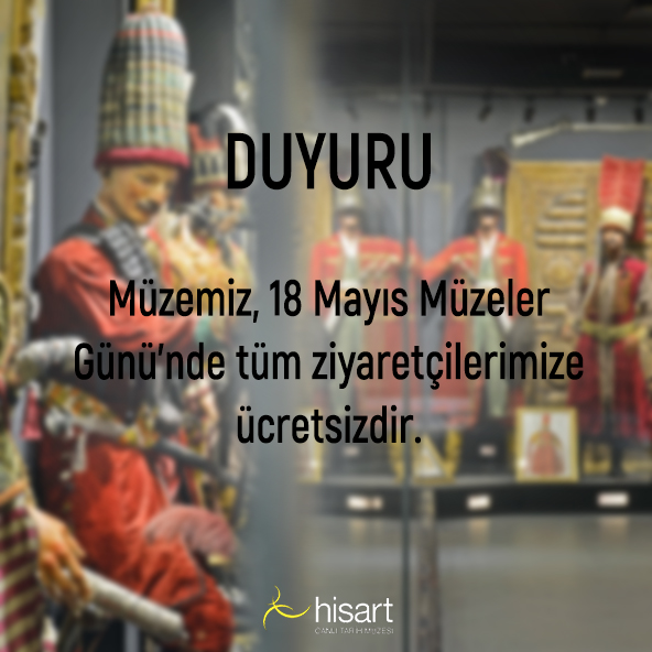 ÖNEMLİ DUYURU!!! 18 Mayıs Müzeler Günü'nde müzemiz, tüm ziyaretçilerimize ücretsizdir.
Müzemizdeki balmumu heykeller, dioramalar, tarihi belgeler, nişanlar ve rozetler ile tarihi canlı bir şekilde tecrübe ederek unutulmaz bir gün geçirmek için bu fırsatı kaçırmayın! #MuseumDay