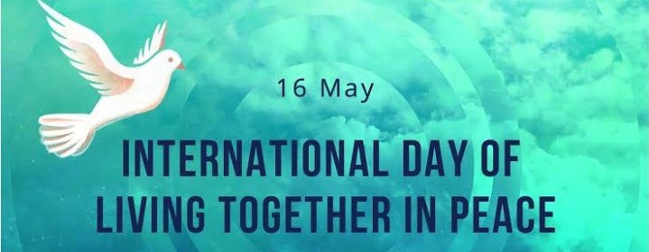 @DSSNewsUpdates Yes, right, we should pledge to practice harmony and respect differences to make this world a peaceful home. 
#InternationalDayOfLivingTogetherInPeace