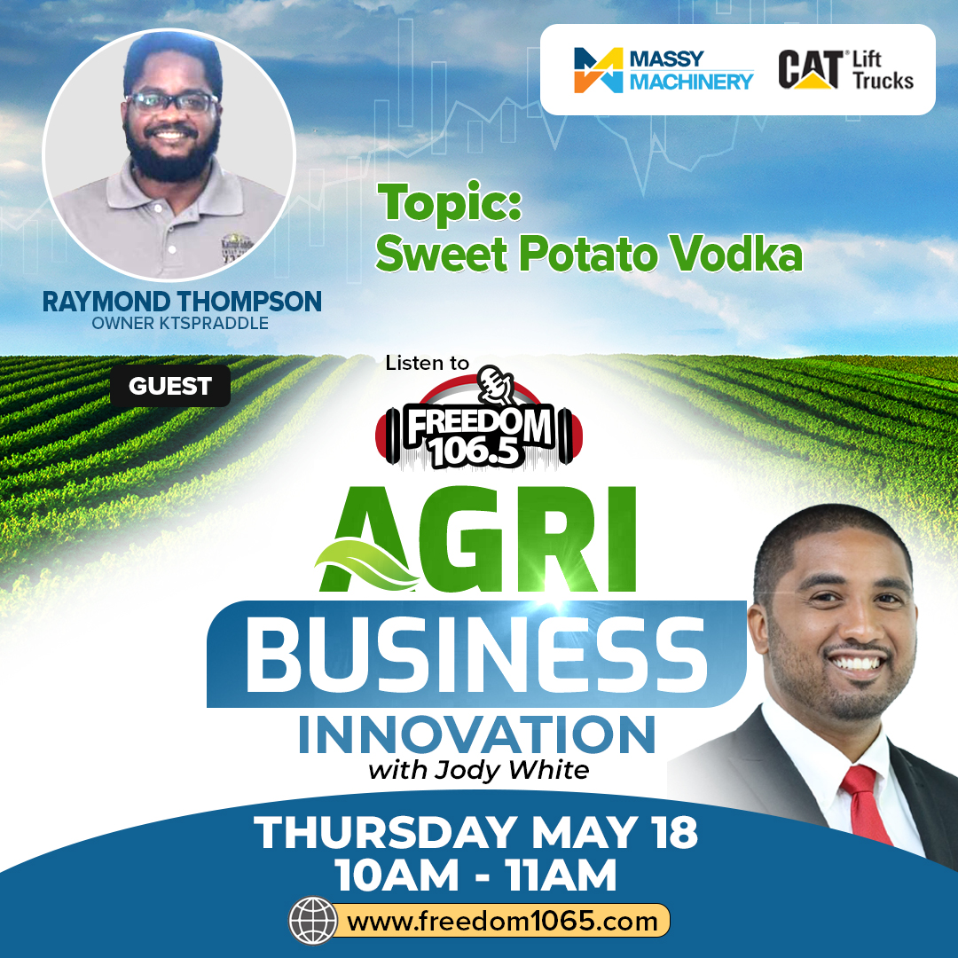 Cheers to a unique twist on spirits. Who knew this root vegetable could be so delightful?

Raymond Thompson, creator of Katspraddle Vodka made this brand out of necessity &amp; has won an international taste award.

Tune in at 10AM to learn more.

Sponsored by:
Massy Machinery Ltd.