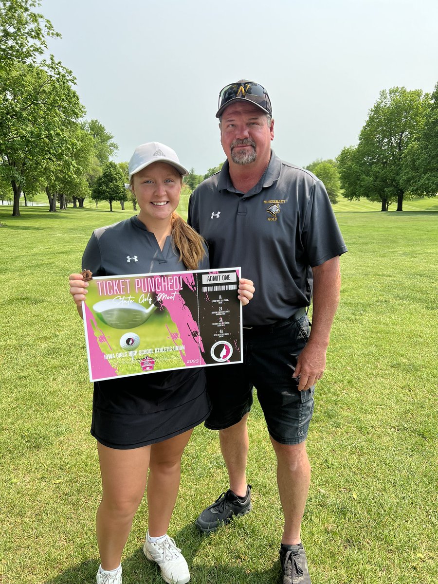 WsetGirlsGolf's tweet photo. Huskies battled at our regionals today getting 5th overall and Jaya punches her ticket to state!! 

scores:
Jaya 82 3rd
Gracie 94
Kennedy 101
Marlie 103 https://t.co/n1BBHXb7YH