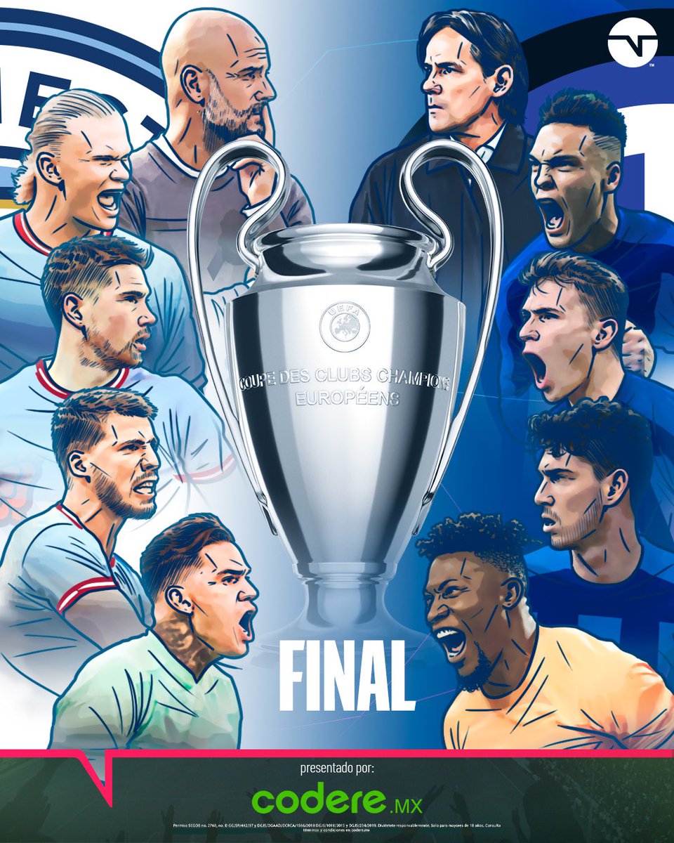 tntsportsmex's tweet photo. ¡Espectáculo garantizado!

Estambul se llenará de estrellas para la Gran Final de la #BenditaChampions, en la que Cityzens y Nerazzurri disputarán la gloria europea.

¡Juégatela con @CodereMX! https://t.co/siUHJYA8vb