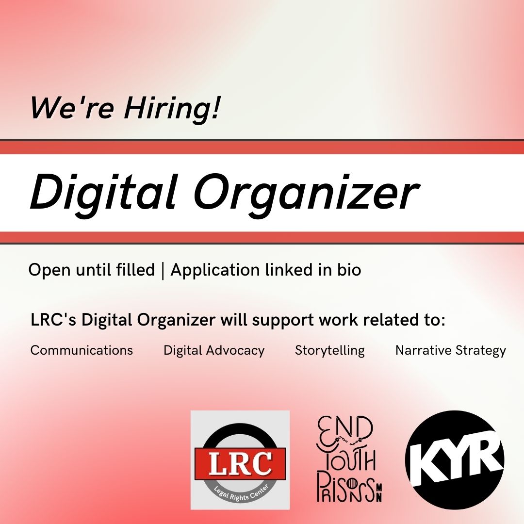 We're hiring! LRC is looking for a Digital Organizer to support our communications, digital advocacy, storytelling, and narrative strategy work.

The position is open until filled. View the full job posting with directions on how to apply here: ow.ly/r53E50OqBzj