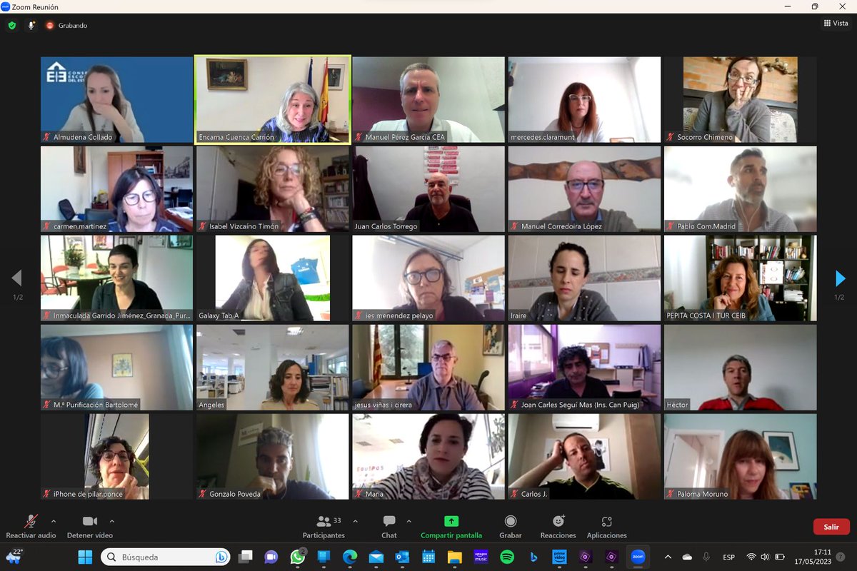 Estamos a tope con el XXIV Encuentro de Consejos Escolares Autonómicos (Granada, 13 y 14 de junio). Reunión de la comisión organizadora, los profesores universitarios facilitadores del encuentro y los responsables de las buenas prácticas de centros educativos de toda España.