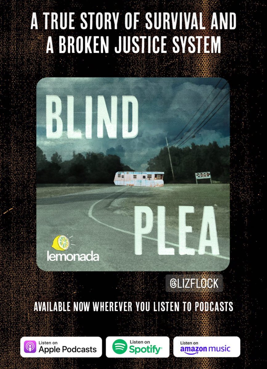 Incidentally, today is the day the podcast we made w/Deven about her story was released into the world. It's called Blind Plea, and it's about survival & who gets the right to a fair trial in America. I hope you get the chance to listen. ❤️