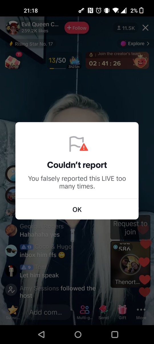 Michell02066176's tweet photo. @TikTokSupport How is bullying from her a false report ,do something tiktok https://t.co/eKtDJhOt1O