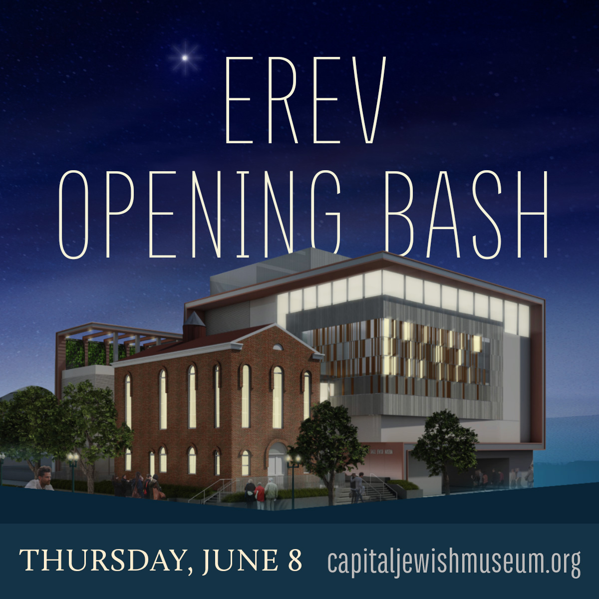 CapJewishMuseum's tweet photo. Join us for the unforgettable #ErevOpeningBash, marking the grand opening of the Capital Jewish Museum! Discover, celebrate, and be the first to experience our #newmuseum in our nation's capital.
Visit https://t.co/Rcraab6URo to get your tickets!
#DCHistory #CapJewishMuseum https://t.co/4kHR02Ed6S