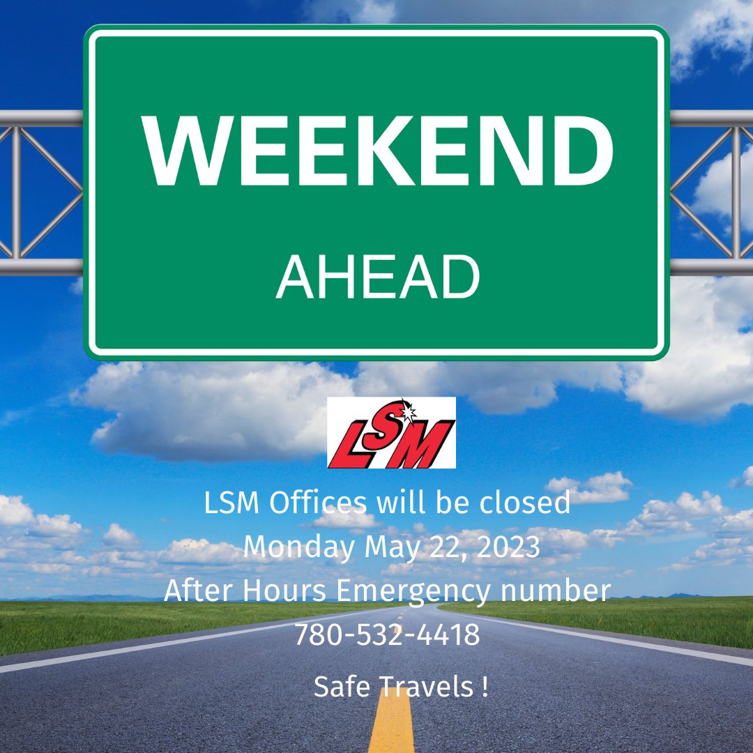 LSM_Comfort's tweet photo. LSM Offices will be closed on May 22, 2023 (Monday)
After-Hours Emergency Number: 780-532-4418 | https://t.co/TzGoI43AtN
#LSMgroup2007 #longweekend #comfort #familytime #Lennox
#airconditioning #filters #IndoorAirQuality #summer https://t.co/Ti60USWD59