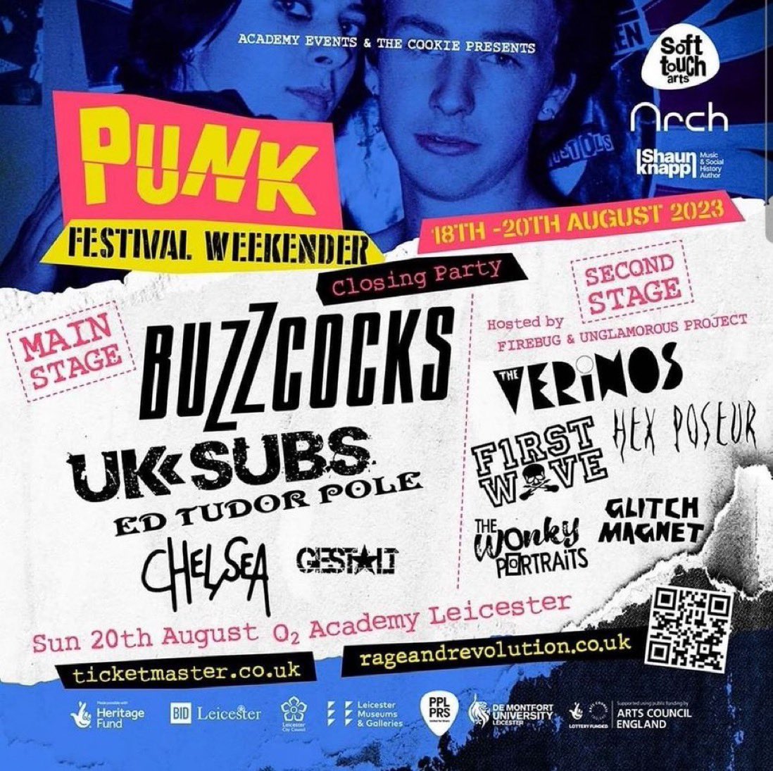 magnet_glitch's tweet photo. Well this is exciting! We are playing the @PunkRandR festival at #O2AcademyLeicester in August on the same bill as the legendary @Buzzcocks @UKSubs , our @unglamorous2022 sistahs #TheVerinos @turquoisehippo, @wonkyportraits and @HexPoseur
@_thecookie @FirebugBar @SoftTouchArts https://t.co/G4d9Mk8X3W