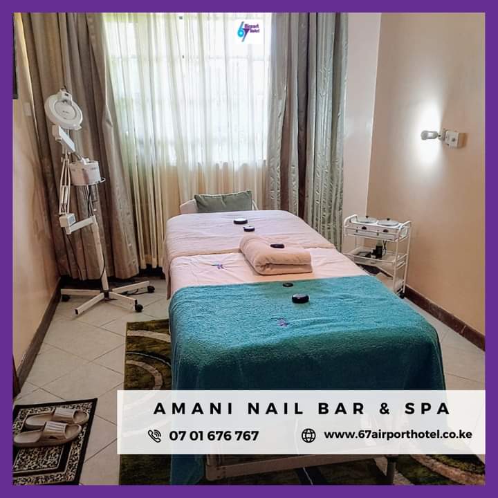 Amani Nail Bar & Spa.
 #spa #hotelexperience 

📞 07 01 676 767
📧 info@67airporthotel.co.ke