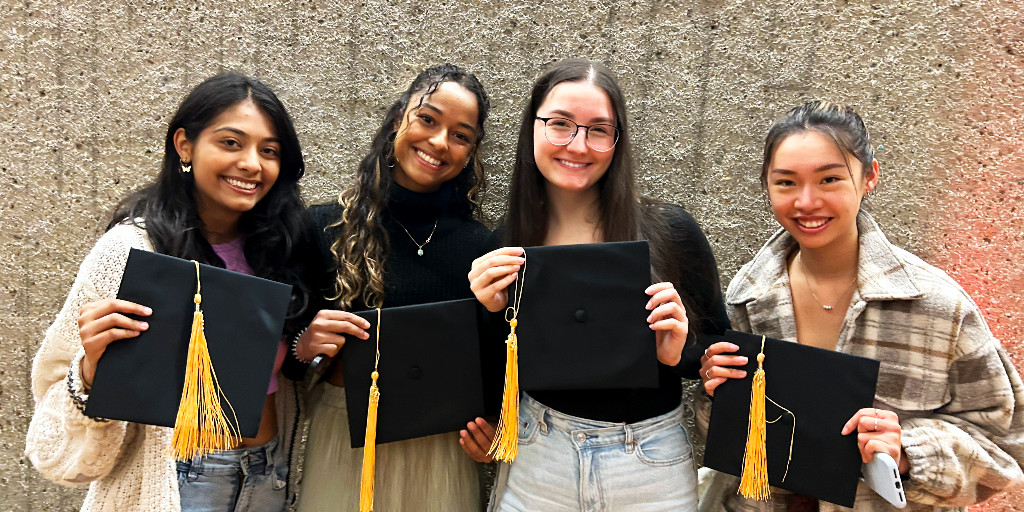 UMassAmherst's tweet image. We met some outstanding grads at the Commencement Fair today. Now that they&apos;re geared up, they&apos;re ready to walk! Join us on May 26th at 9:00 a.m. at McGuirk Alumni Stadium. Want more details? Follow the link! umass.edu/commencement/ #Commencement2023 #BeRevolutionary