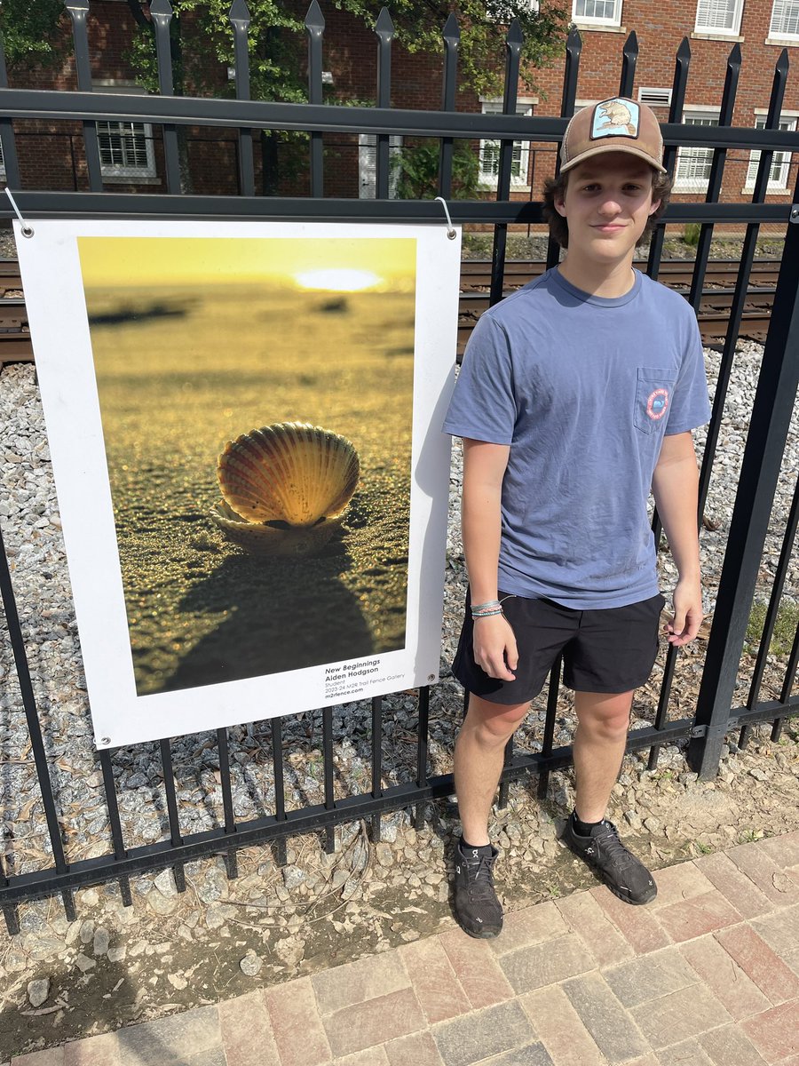 If you are headed to Marietta Square, check out Bella &amp; Aiden’s work from Photography class selected for the M2R Fence Line gallery. #cobbartrocks #artsedga