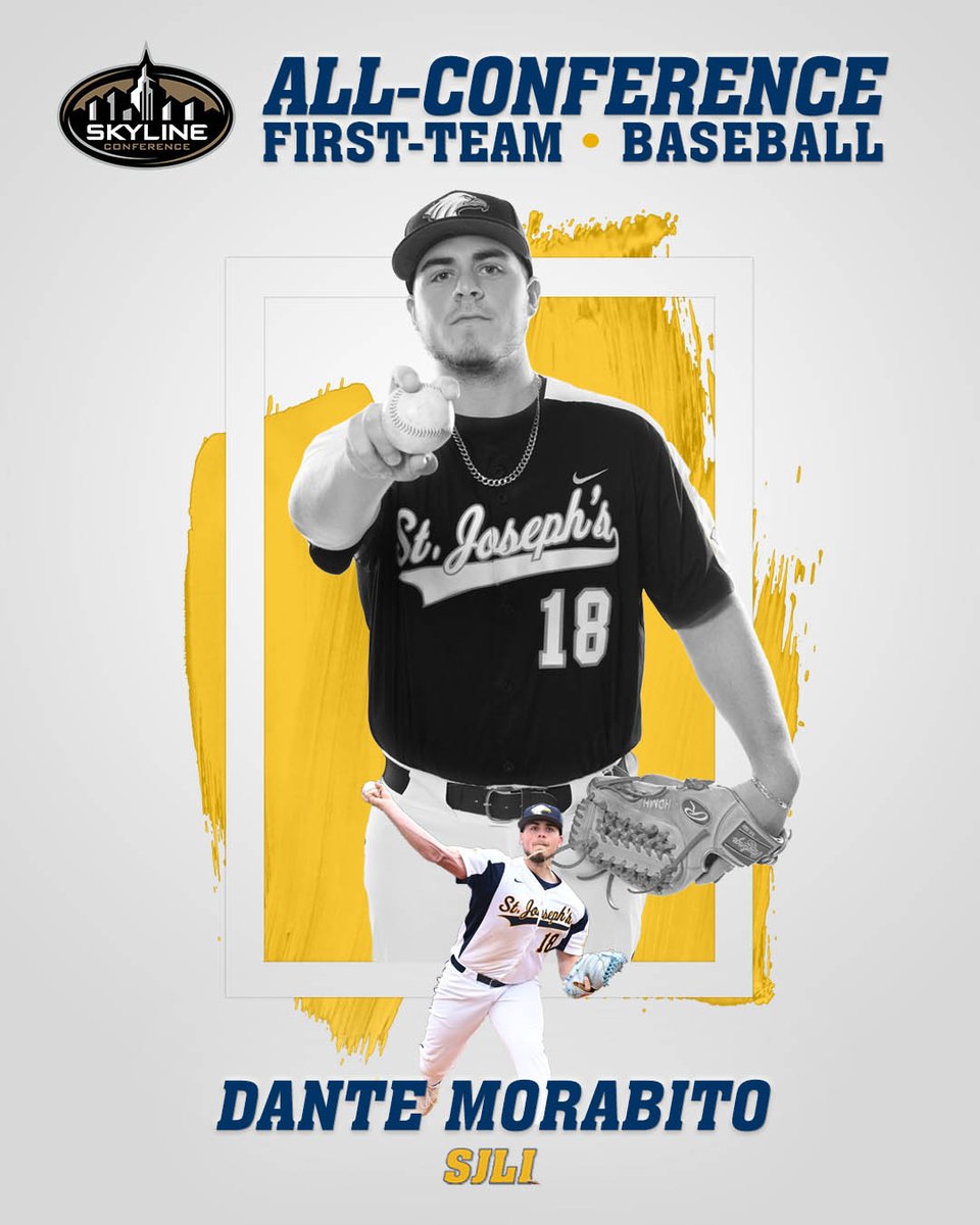 #SJLI Baseball head coach Tom Caputo awarded @skylineconfd3 Coach of the Year; Krpata, Sanguedolce, and Morabito named All-Conference First-Team! #flywithus #GoldenEra #SkylineBASE #d3b #d3baseball