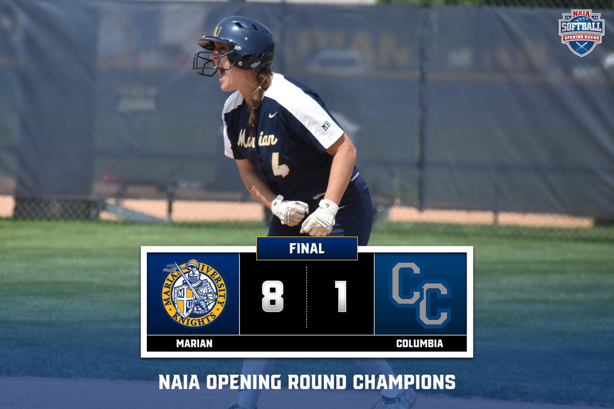 WORLD SERIES HERE WE COME!!!

<a href="/MarianKnightsSB/">Marian Softball</a> has done the improbable and pulled off three straight elimination wins to win the NAIA Opening Round!!

SEE YOU IN COLUMBUS!