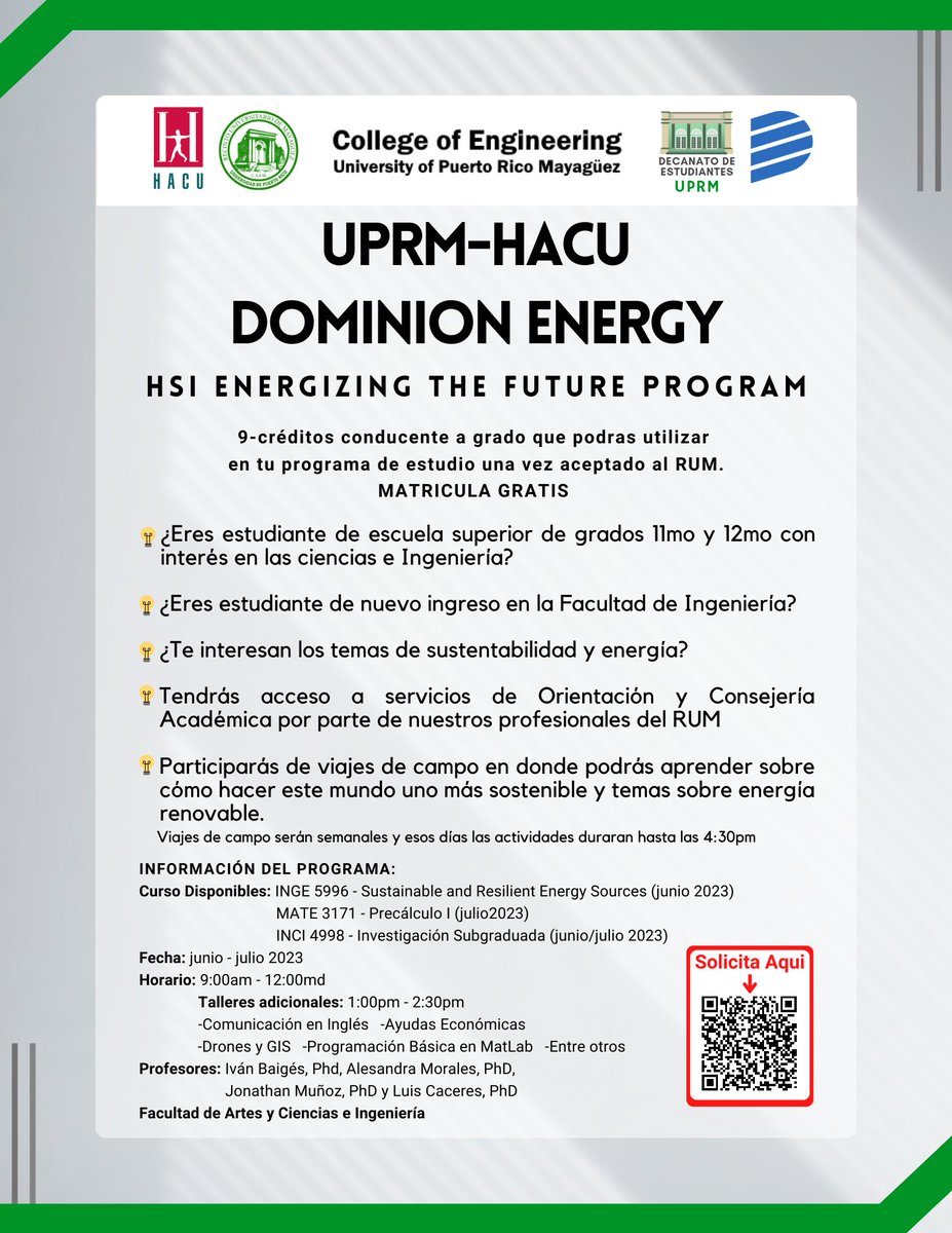 RT uprm: SUMMER BRIDGE PROGRAM