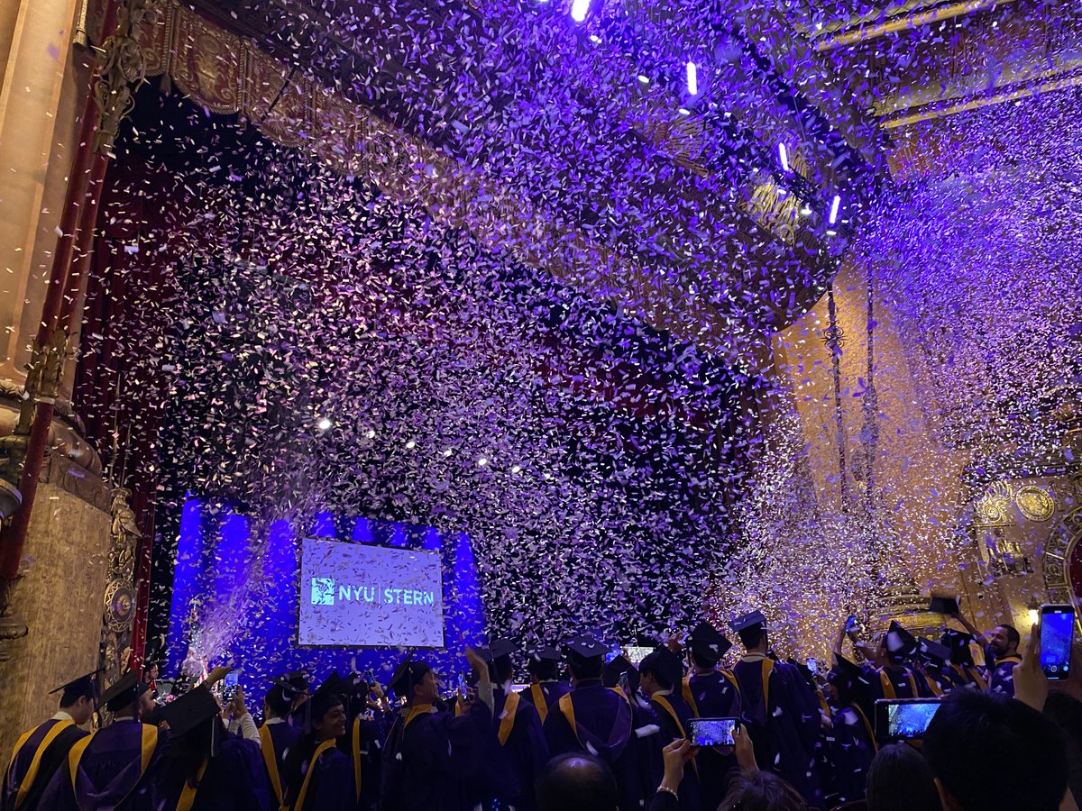NYUStern's tweet photo. Let’s hear it again for our #NYUStern MS Class of 2023! Congrats, grads! 🥳🎓Welcome to the #SternAlumni community! #Stern2023 https://t.co/dyuUZO6ULG