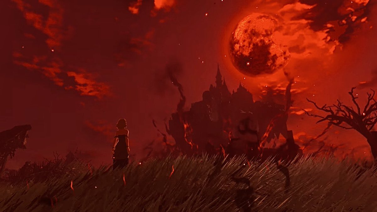jestic's tweet photo. blood moon #Zelda #TearsOfTheKingdom https://t.co/kM5GZuTnMr