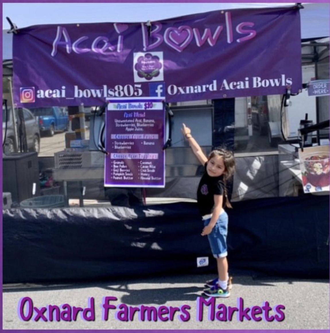 OxnFarmersMkt's tweet image. @acai_bowls805 returns back to our market this week (5/18). Such healthy goodness.
#acai
#acaibowl 
#oxnardfarmersmarket 
#plazaparkoxnard
#DowntownOxnard
