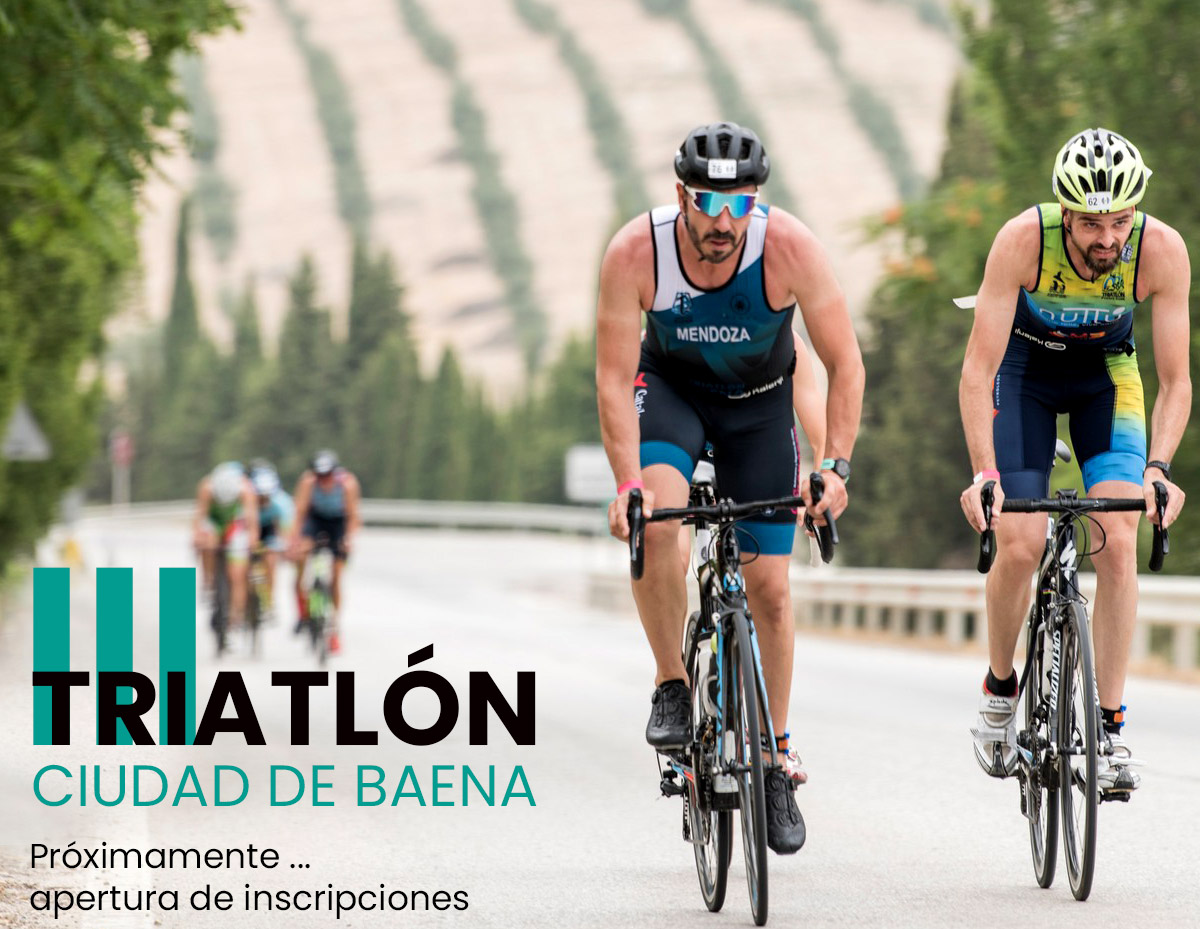 FedAndaluzadTri's tweet photo. ⏰ El III TRIATLÓN CIUDAD DE BAENA abrirá inscripciones este VIERNES 19 de MAYO a las 10:30 horas. 
🏆 Circuito Provincial Duatlón y Triatlón Diputación de Córdoba
📅 25/06/23
📍 Baena (Córdoba)
🏊‍♂️750M  🚴‍♀️20K 🏃‍♂️5K
➕ info e inscripciones ▶️ https://t.co/JkruJ7PR5J
#triatlonbaena https://t.co/zhcBKu2hti
